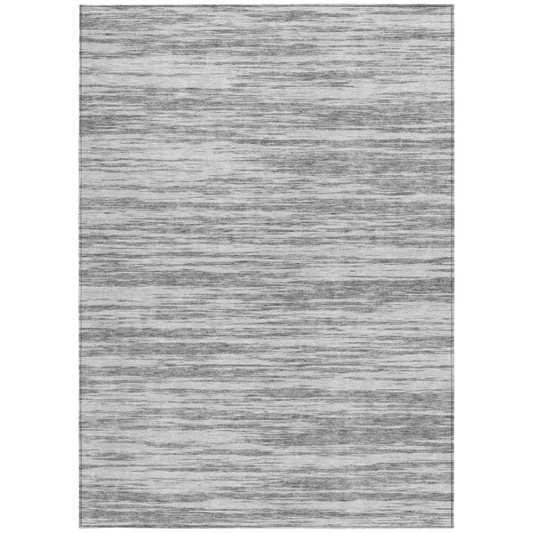 Homeroots 3' Abstract Washable Indoor Outdoor Area Rug - Durable, Stylish, And Easy To Maintain For Any Space Gray Polyester 613098