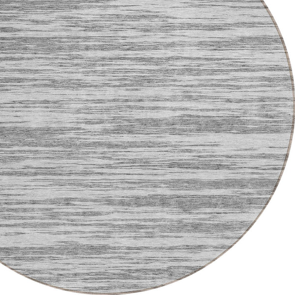 Homeroots 3' Abstract Washable Indoor Outdoor Area Rug - Durable, Stylish, And Easy To Maintain For Any Space Gray Polyester 613099