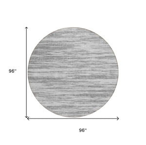 Homeroots 3' Abstract Washable Indoor Outdoor Area Rug - Durable, Stylish, And Easy To Maintain For Any Space Gray Polyester 613099