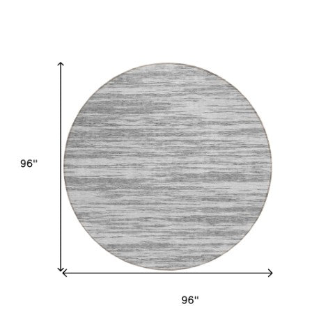 Homeroots 3' Abstract Washable Indoor Outdoor Area Rug - Durable, Stylish, And Easy To Maintain For Any Space Gray Polyester 613099