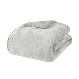 Intelligent Design Mira Glam/Luxury Crushed Velvet Sherpa Reversible Comforter Set ID10-2265 Silver