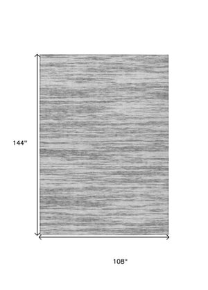 Homeroots 3' Abstract Washable Indoor Outdoor Area Rug - Durable, Stylish, And Easy To Maintain For Any Space Gray Polyester 613101