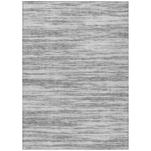 HomeRoots 5' Gray and Ivory Abstract Area Rug - Stylish, Washable, Indoor-Outdoor Rug for High Traffic Spaces 9' X 12' 613101