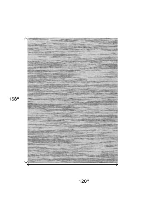 Homeroots 3' Abstract Washable Indoor Outdoor Area Rug - Durable, Stylish, And Easy To Maintain For Any Space Gray Polyester 613102