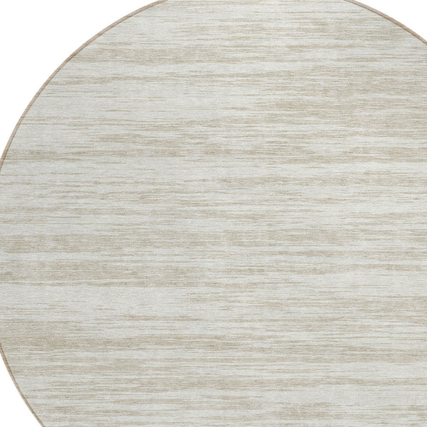 Homeroots 3' Abstract Washable Indoor Outdoor Area Rug - Durable, Stylish, And Easy To Maintain For Any Space Ivory Polyester 613105