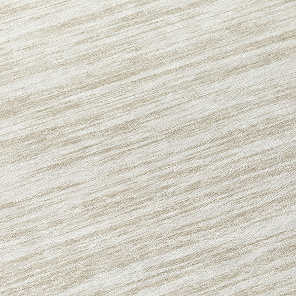 Homeroots 3' Abstract Washable Indoor Outdoor Area Rug - Durable, Stylish, And Easy To Maintain For Any Space Ivory Polyester 613105