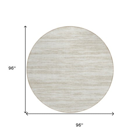 Homeroots 3' Abstract Washable Indoor Outdoor Area Rug - Durable, Stylish, And Easy To Maintain For Any Space Ivory Polyester 613105