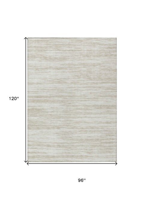 Homeroots 3' Abstract Washable Indoor Outdoor Area Rug - Durable, Stylish, And Easy To Maintain For Any Space Ivory Polyester 613106