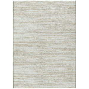 HomeRoots 5' Ivory and Beige Abstract Area Rug – Durable, Washable, Versatile Indoor/Outdoor Design for Any Space 10' X 14' 613108