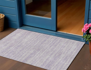 Homeroots 3' Abstract Washable Indoor Outdoor Area Rug - Durable, Stylish, And Easy To Maintain For Any Space Lavender Polyester 613109