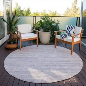 Homeroots 3' Abstract Washable Indoor Outdoor Area Rug - Durable, Stylish, And Easy To Maintain For Any Space Lavender Polyester 613111