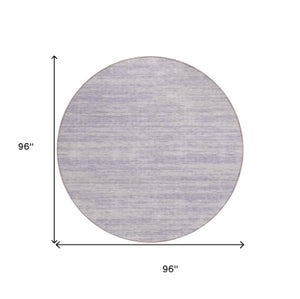 Homeroots 3' Abstract Washable Indoor Outdoor Area Rug - Durable, Stylish, And Easy To Maintain For Any Space Lavender Polyester 613111