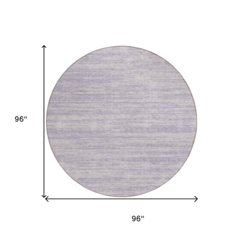 Homeroots 3' Abstract Washable Indoor Outdoor Area Rug - Durable, Stylish, And Easy To Maintain For Any Space Lavender Polyester 613111