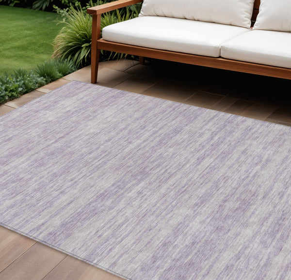 Homeroots 3' Abstract Washable Indoor Outdoor Area Rug - Durable, Stylish, And Easy To Maintain For Any Space Lavender Polyester 613112