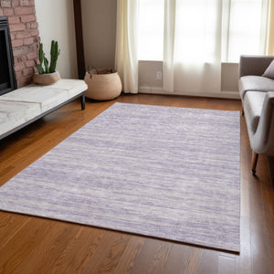 Homeroots 3' Abstract Washable Indoor Outdoor Area Rug - Durable, Stylish, And Easy To Maintain For Any Space Lavender Polyester 613113