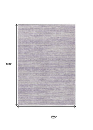 Homeroots 3' Abstract Washable Indoor Outdoor Area Rug - Durable, Stylish, And Easy To Maintain For Any Space Lavender Polyester 613114