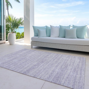 Homeroots 3' Abstract Washable Indoor Outdoor Area Rug - Durable, Stylish, And Easy To Maintain For Any Space Lavender Polyester 613114