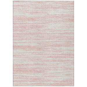 HomeRoots 5' Pink and Ivory Abstract Indoor-Outdoor Area Rug - Stylish, Durable, and Machine Washable Design 5' X 8' 613116