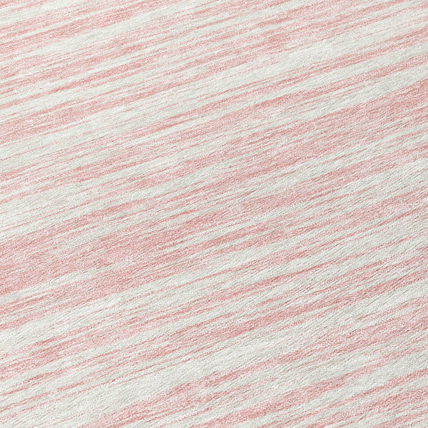 Homeroots 3' Abstract Washable Indoor Outdoor Area Rug - Durable, Stylish, And Easy To Maintain For Any Space Pink Polyester 613117