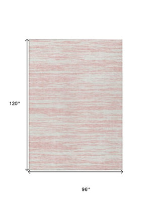 Homeroots 3' Abstract Washable Indoor Outdoor Area Rug - Durable, Stylish, And Easy To Maintain For Any Space Pink Polyester 613118