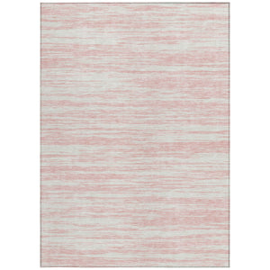 Homeroots 3' Abstract Washable Indoor Outdoor Area Rug - Durable, Stylish, And Easy To Maintain For Any Space Pink Polyester 613118