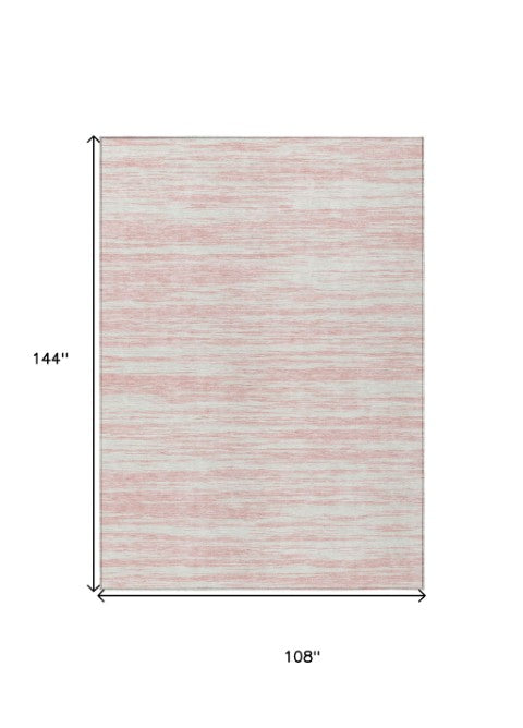 Homeroots 3' Abstract Washable Indoor Outdoor Area Rug - Durable, Stylish, And Easy To Maintain For Any Space Pink Polyester 613119