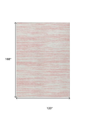 Homeroots 3' Abstract Washable Indoor Outdoor Area Rug - Durable, Stylish, And Easy To Maintain For Any Space Pink Polyester 613120