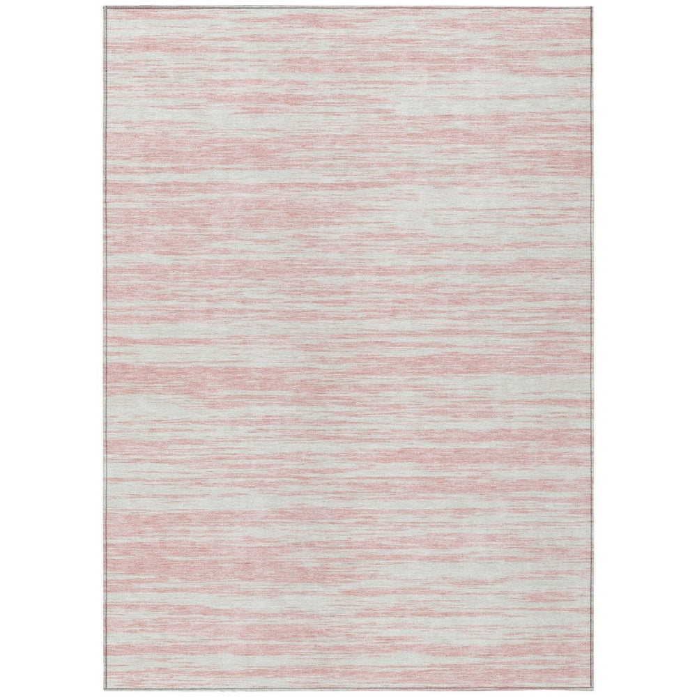 HomeRoots 5' Pink and Ivory Abstract Indoor-Outdoor Area Rug - Stylish, Durable, and Machine Washable Design 10' X 14' 613120