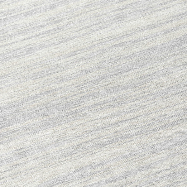 Homeroots 3' Abstract Washable Indoor Outdoor Area Rug - Durable, Stylish, And Easy To Maintain For Any Space Silver Polyester 613123