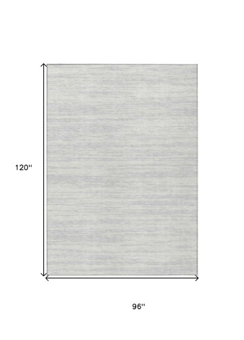Homeroots 3' Abstract Washable Indoor Outdoor Area Rug - Durable, Stylish, And Easy To Maintain For Any Space Silver Polyester 613124