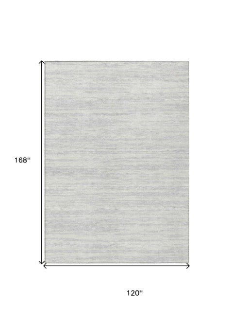 Homeroots 3' Abstract Washable Indoor Outdoor Area Rug - Durable, Stylish, And Easy To Maintain For Any Space Silver Polyester 613126