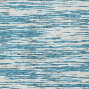 Homeroots 3' Abstract Washable Indoor Outdoor Area Rug - Durable, Stylish, And Easy To Maintain For Any Space Teal Blue Polyester 613130