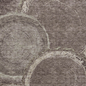 Homeroots 3' X 5' Beige Faux Bois Washable Area Rug - Stylish Indoor Outdoor Design For Any Space Chocolate Polyester 613136