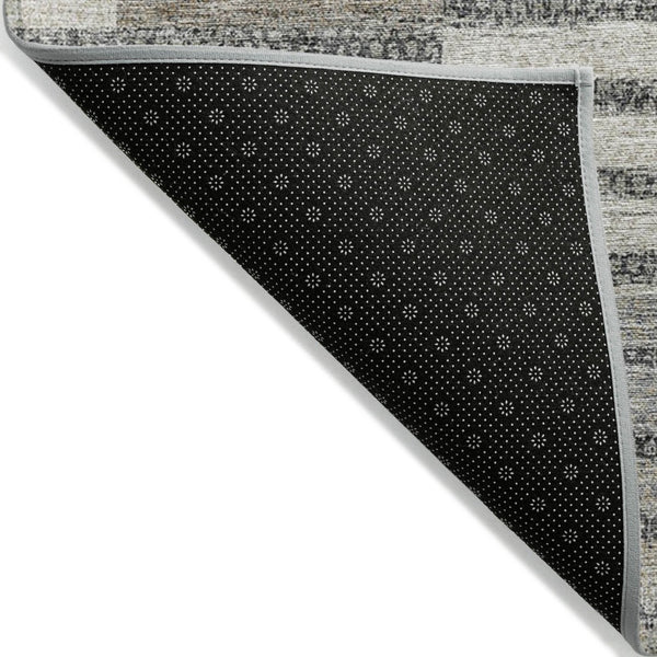 HomeRoots 5' Striped Area Rug - Washable, Durable, and Versatile for Indoor or Outdoor Spaces with Timeless Style 5' X 8' 613152