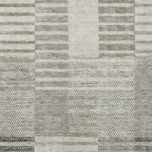 Homeroots 3' Stylish Striped Washable Area Rug For Indoor Or Outdoor Use - Durable, Easy To Clean Design Beige Polyester 613156
