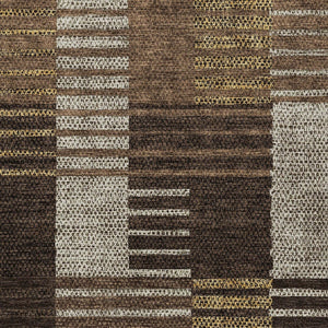 Homeroots 3' Stylish Striped Washable Area Rug For Indoor Or Outdoor Use - Durable, Easy To Clean Design Chocolate Polyester 613158