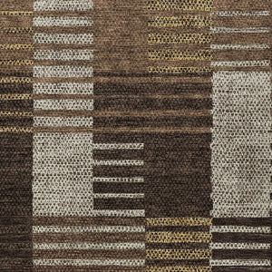Homeroots 3' Stylish Striped Washable Area Rug For Indoor Or Outdoor Use - Durable, Easy To Clean Design Chocolate Polyester 613161