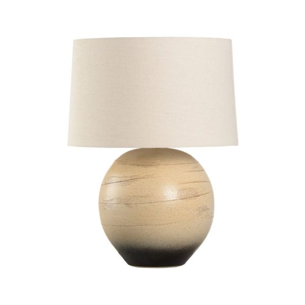 Wildwood Moriko Hand-Turned Sandy Clay Table Lamp With Shiga Ombre Glaze — Warm Ambient Light For Japandi Spaces 61317-2