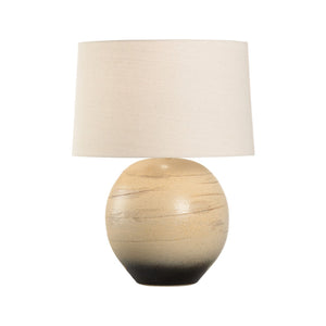 Wildwood Moriko Hand-Turned Sandy Clay Table Lamp With Shiga Ombre Glaze — Warm Ambient Light For Japandi Spaces 61317-2