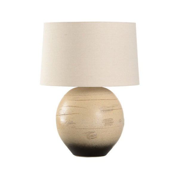 Wildwood Moriko Hand-Turned Sandy Clay Table Lamp With Shiga Ombre Glaze — Warm Ambient Light For Japandi Spaces 61317-2