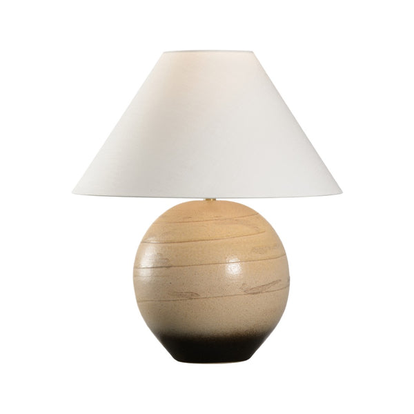 Wildwood Moriko Sandy Clay Table Lamp With Shiga Ombré Glaze — Hand-Turned Ambient Accent For Japandi Homes 61317