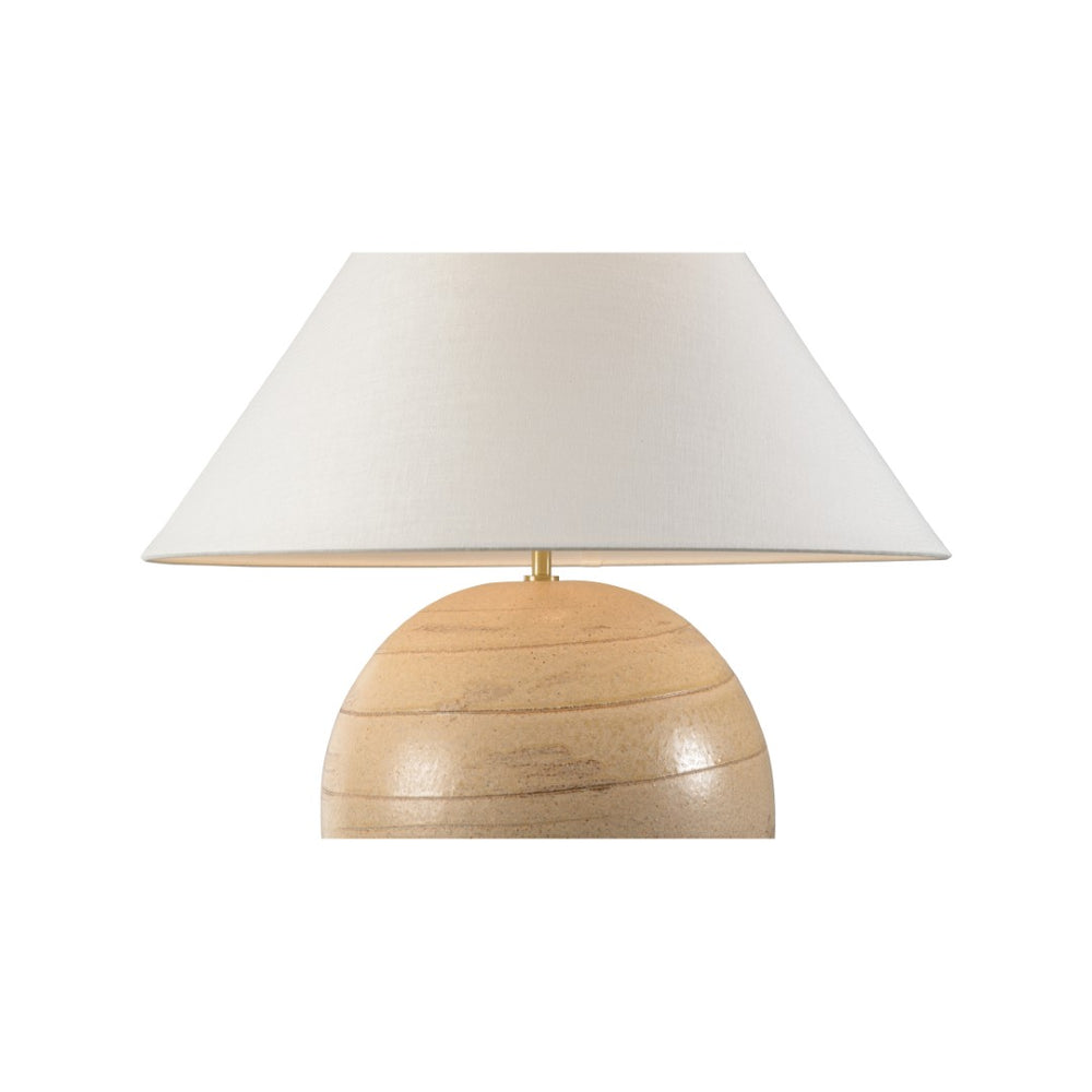 Wildwood Moriko Sandy Clay Table Lamp With Shiga Ombré Glaze — Hand-Turned Ambient Accent For Japandi Homes 61317