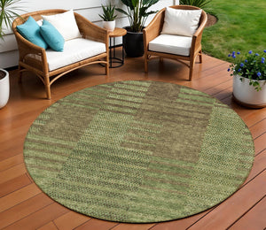 Homeroots 3' Stylish Striped Washable Area Rug For Indoor Or Outdoor Use - Durable, Easy To Clean Design Brown Polyester 613171