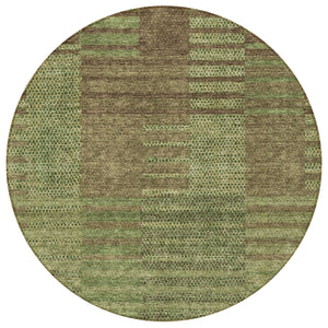 Homeroots 3' Stylish Striped Washable Area Rug For Indoor Or Outdoor Use - Durable, Easy To Clean Design Brown Polyester 613171