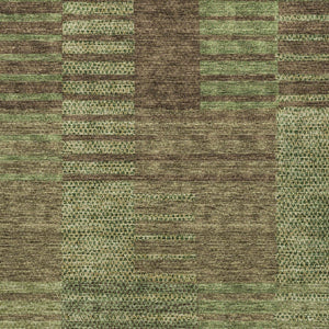 Homeroots 3' Stylish Striped Washable Area Rug For Indoor Or Outdoor Use - Durable, Easy To Clean Design Brown Polyester 613172