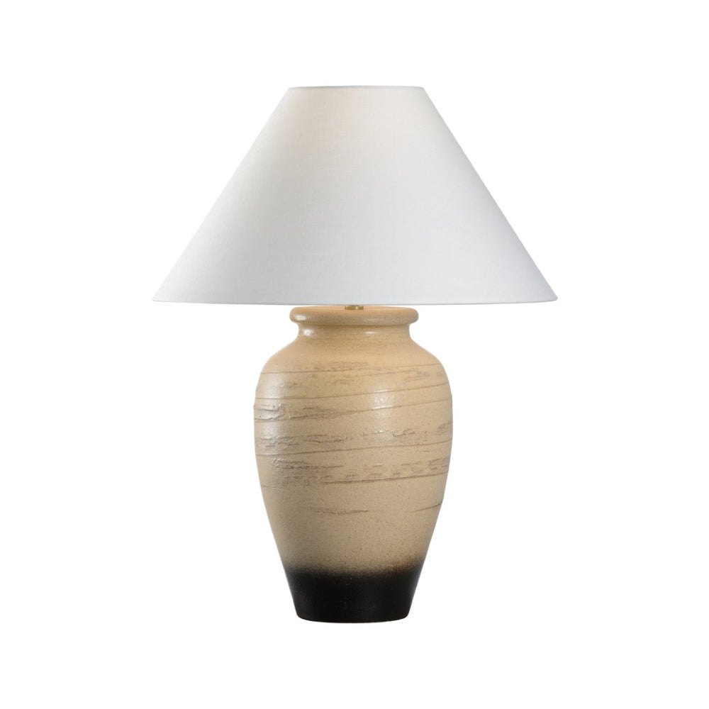 Wildwood Kento Hand‑Turned Table Lamp — Shiga Brown Ombré Clay, Warm Ambient Light For Wabi‑Sabi Interiors 61318