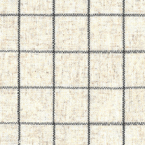 English Elm Wallace & Bay - White Storage Ottoman — Transitional Charcoal Windowpane Accent, Engineered Wood, Easy-Care, 35" Square Seating B2709P212479