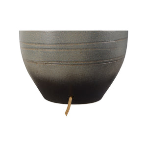 Wildwood Ayaka Handcrafted Shiga Table Lamp With Rolled-Edge Linen Shade, Cloth Cord, Japanese Kiln Finish 61320-2