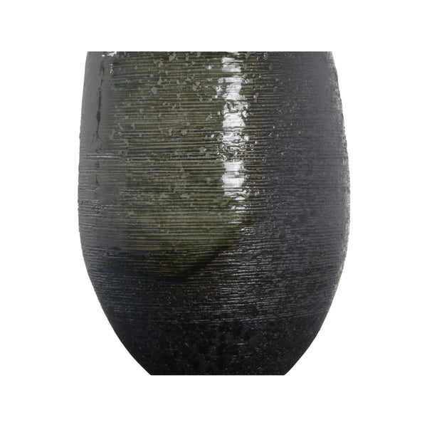 Wildwood Minato Shigaraki Table Lamp — Handcrafted Ceramic With Reactive Green-Brown Glaze, 22.5" Ambient Light 61325