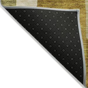 Homeroots 3' Stylish Geometric Washable Area Rug For Indoor And Outdoor Use - Durable & Versatile Design Wheat Polyester 613250